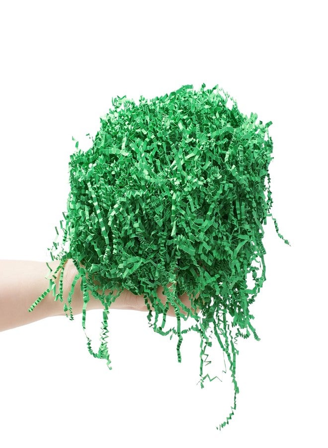CIPOWM 16oz Easter Grass Crinkle Cut Paper Shred, Green Raffia Paper Shred Filler Shredded Paper Grass for Gift Wrapping Craft DIY Gift Bag Box Filling Party Supply(Dark Green) - Image 3